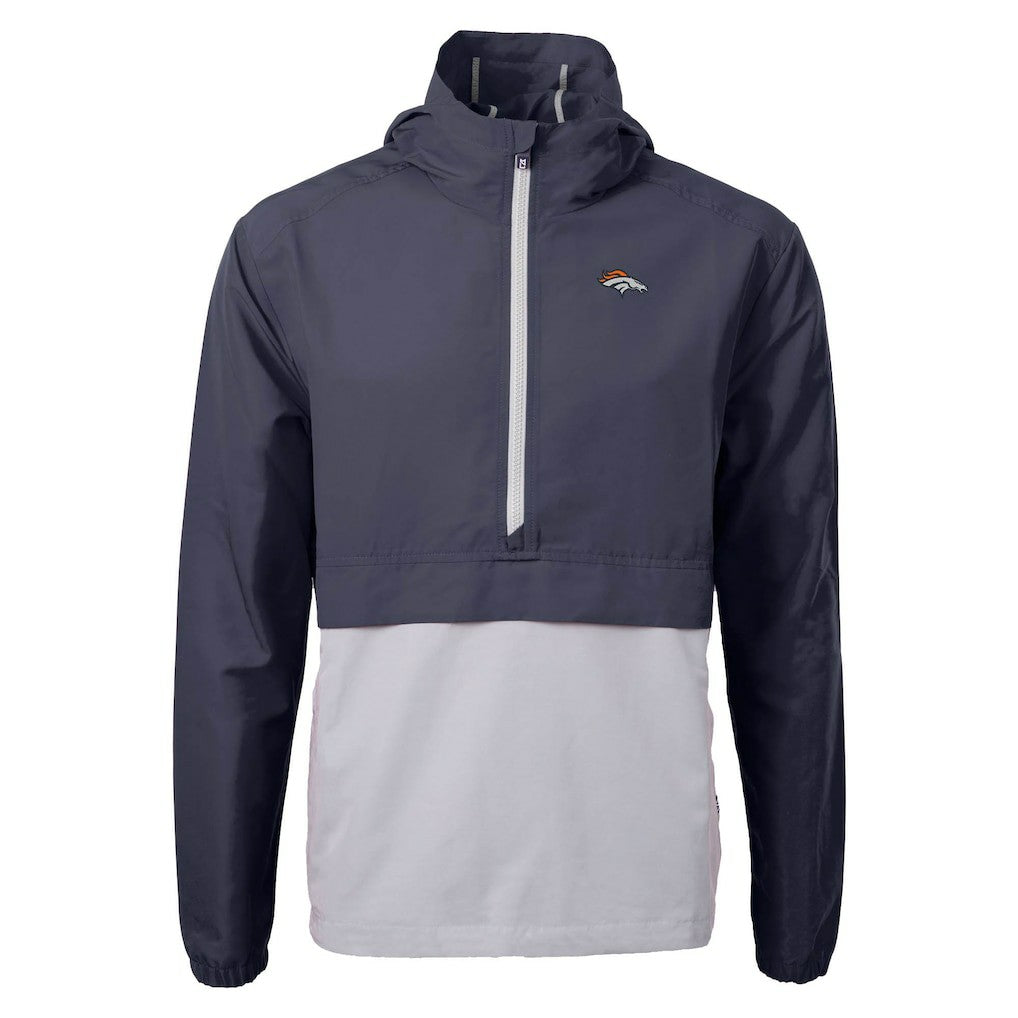 Cutter & Buck Charter Eco Recycled Anorak Half-Zip Jacket - Denver Broncos Jackets