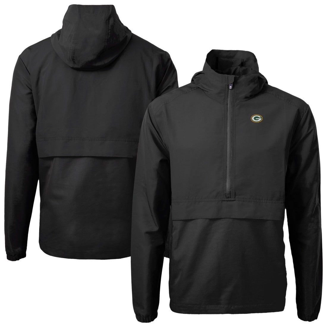 Cutter & Buck Charter Eco Recycled Anorak Half-Zip Jacket - Green Bay Packers Jackets