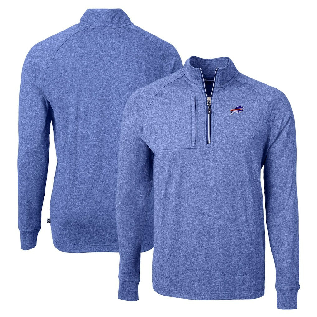 Cutter & Buck Adapt Eco Knit Quarter-Zip Pullover Top - Buffalo Bills Pullover