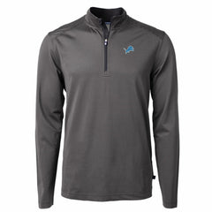 Cutter & Buck Virtue Eco Pique Micro Stripe Recycled Quarter-Zip Pullover Top - Detroit Lions Pullover
