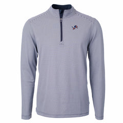Cutter & Buck Virtue Eco Pique Micro Stripe Recycled Quarter-Zip Pullover Top - Detroit Lions Pullover