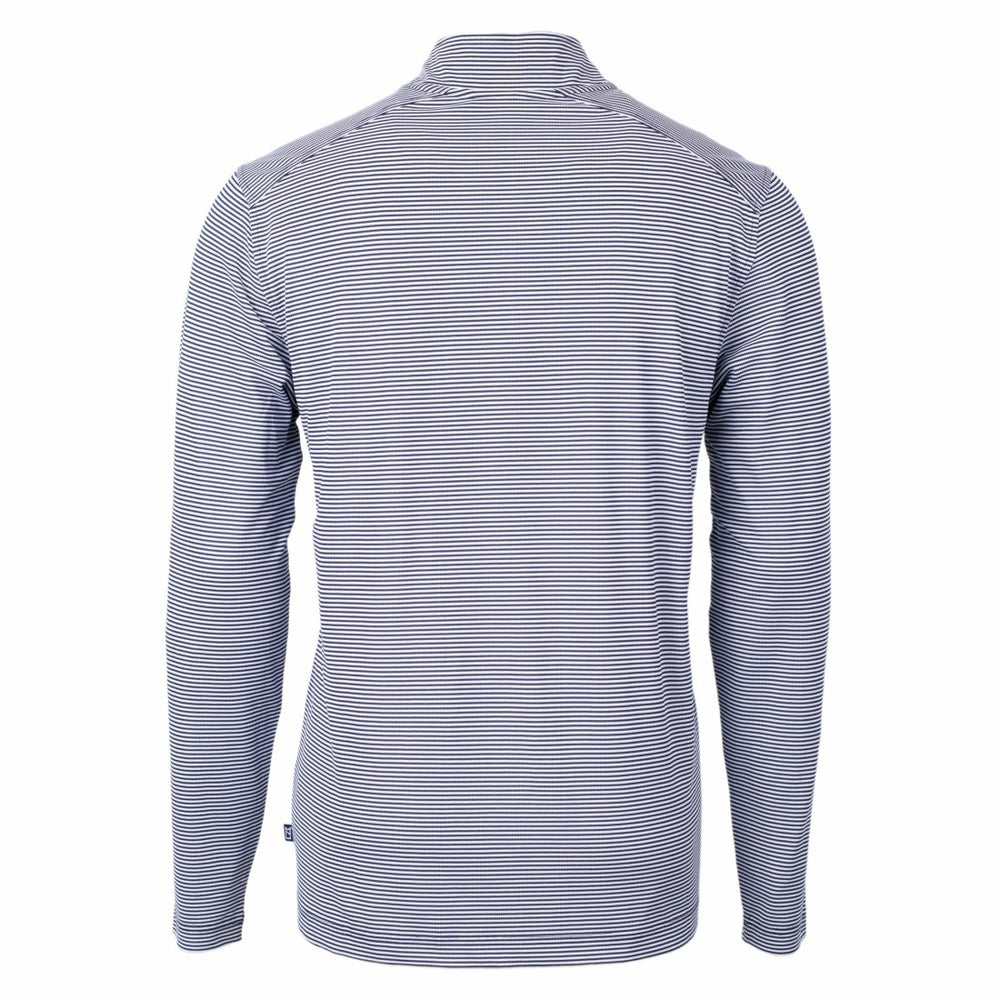 Cutter & Buck Virtue Eco Pique Micro Stripe Recycled Quarter-Zip Pullover Top - Detroit Lions Pullover