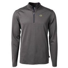 Cutter & Buck Virtue Eco Pique Micro Stripe Recycled Quarter-Zip Pullover Top - Green Bay Packers Pullover