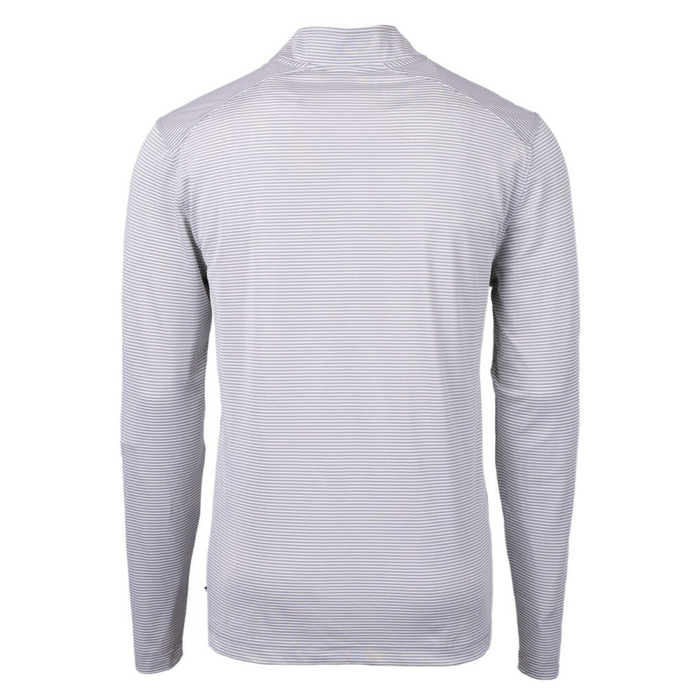 Cutter & Buck Virtue Eco Pique Micro Stripe Recycled Quarter-Zip Pullover Top - Green Bay Packers Pullover
