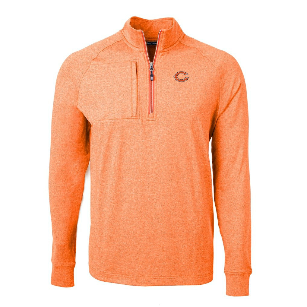 Cutter & Buck Adapt Eco Knit Quarter-Zip Pullover Top - Chicago Bears Pullover