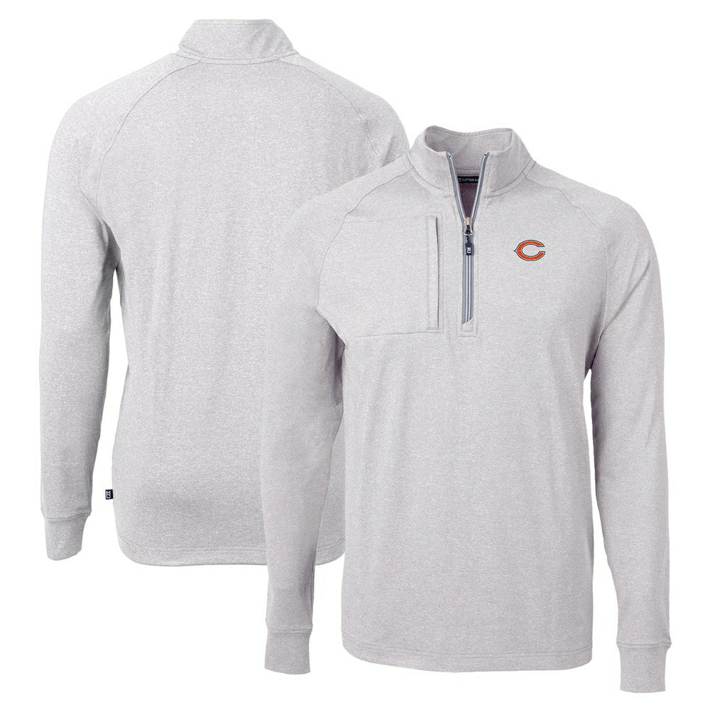 Cutter & Buck Adapt Eco Knit Quarter-Zip Pullover Top - Chicago Bears Pullover