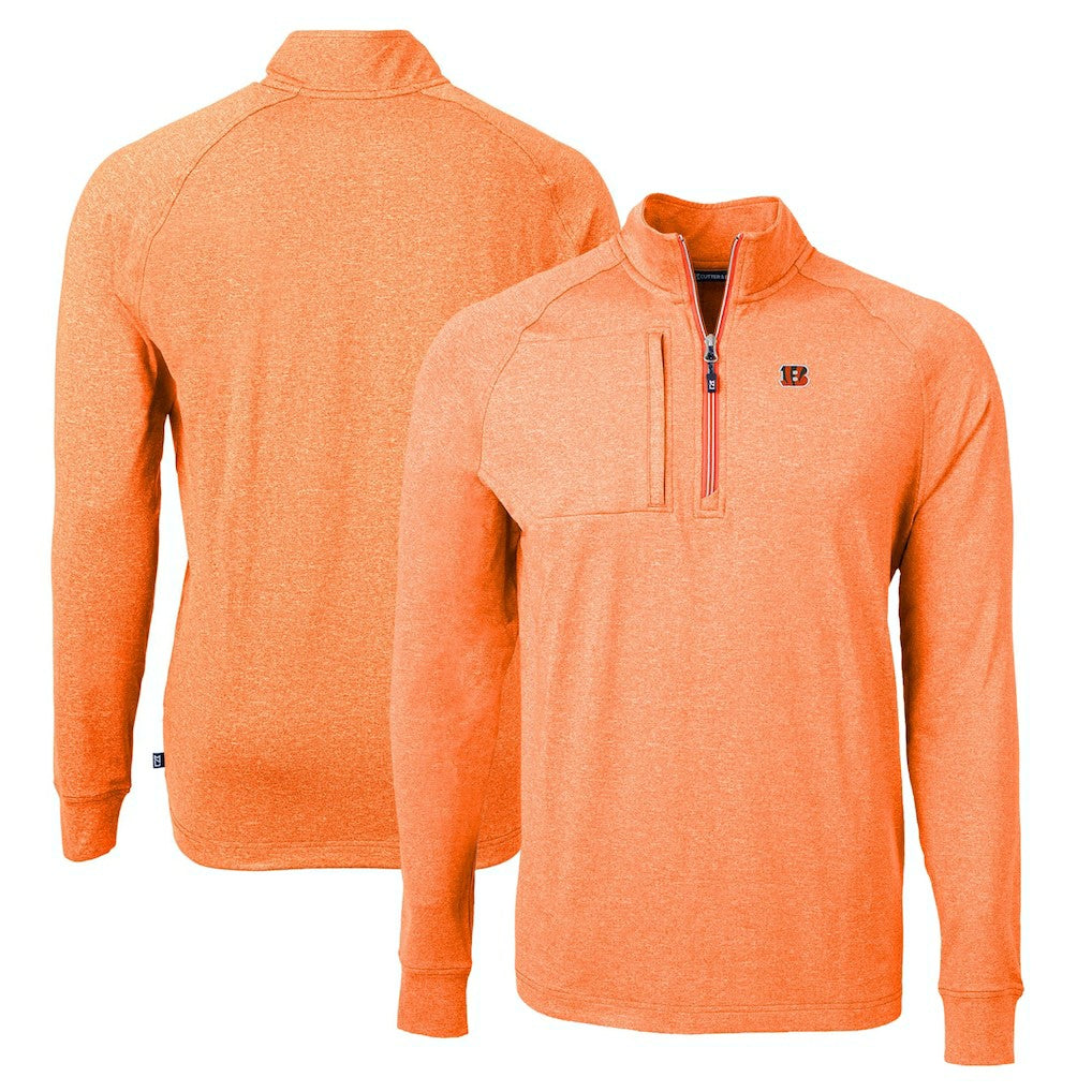 Cutter & Buck Adapt Eco Knit Quarter-Zip Pullover Top - Cincinnati Bengals Pullover