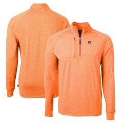 Cutter & Buck Adapt Eco Knit Quarter-Zip Pullover Top - Cincinnati Bengals Pullover