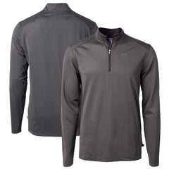 Cutter & Buck Virtue Eco Pique Micro Stripe Recycled Quarter-Zip Pullover Top - Indianapolis Colts Pullover