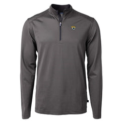 Cutter & Buck Virtue Eco Pique Micro Stripe Recycled Quarter-Zip Pullover Top - Jacksonville Jaguars Pullover