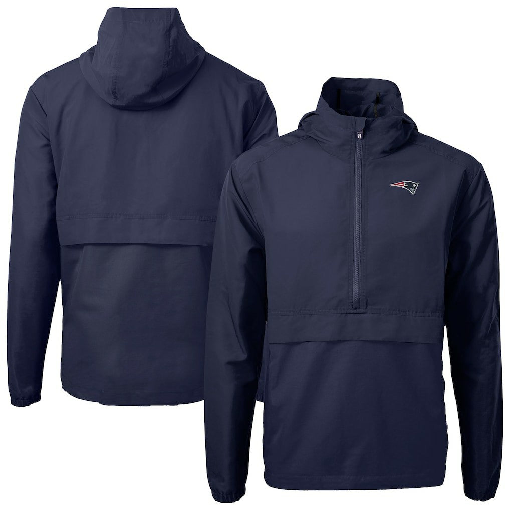 Cutter & Buck Charter Eco Recycled Anorak Half-Zip Jacket - New England Patriots Jackets