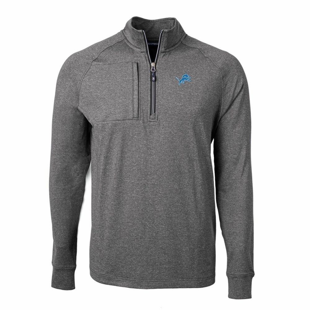 Cutter & Buck Adapt Eco Knit Quarter-Zip Pullover Top - Detroit Lions Pullover