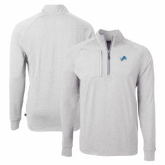 Cutter & Buck Adapt Eco Knit Quarter-Zip Pullover Top - Detroit Lions Pullover