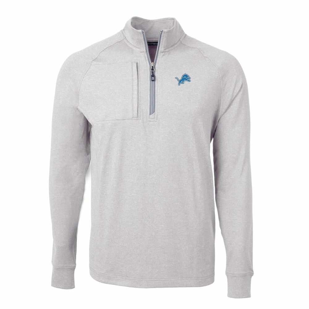 Cutter & Buck Adapt Eco Knit Quarter-Zip Pullover Top - Detroit Lions Pullover