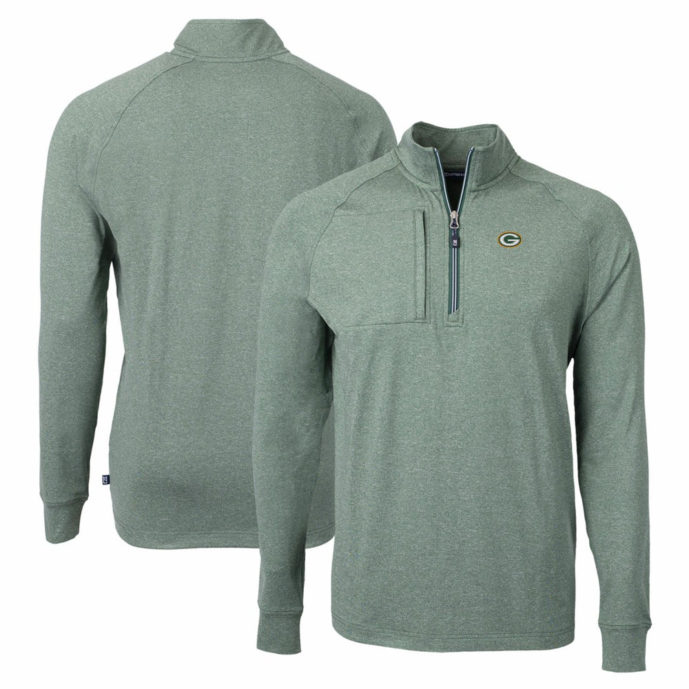 Cutter & Buck Adapt Eco Knit Quarter-Zip Pullover Top - Green Bay Packers Pullover