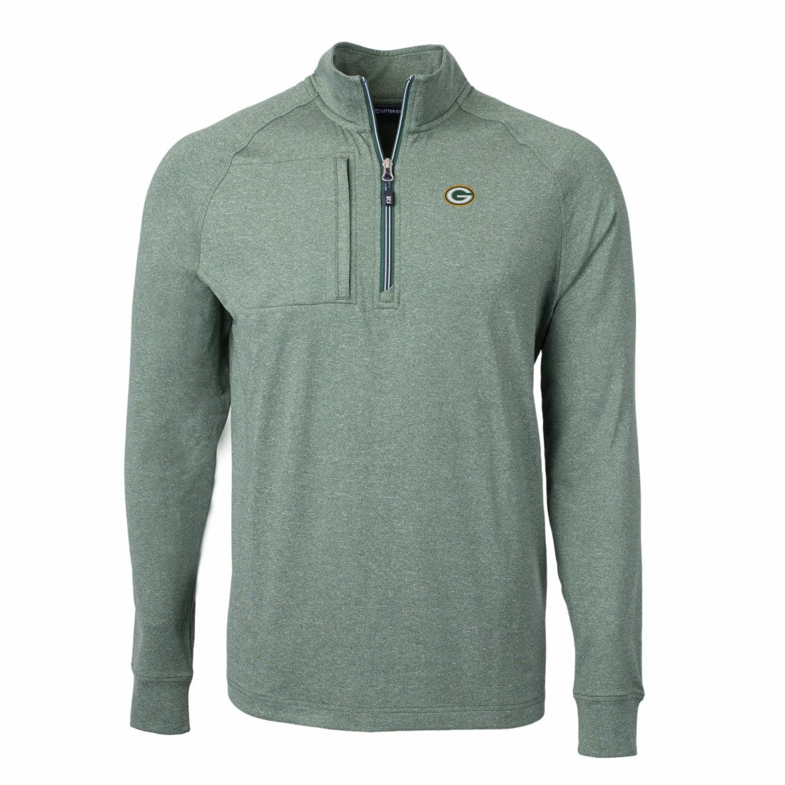 Cutter & Buck Adapt Eco Knit Quarter-Zip Pullover Top - Green Bay Packers Pullover