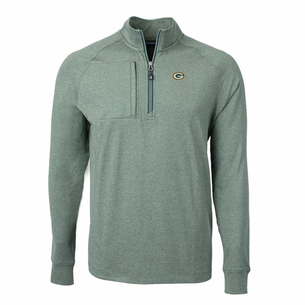 Cutter & Buck Adapt Eco Knit Quarter-Zip Pullover Top - Green Bay Packers Pullover