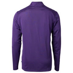 Cutter & Buck Virtue Eco Pique Micro Stripe Recycled Quarter-Zip Pullover Top - Minnesota Vikings Pullover