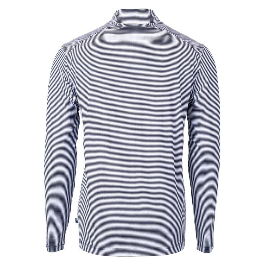 Cutter & Buck Virtue Eco Pique Micro Stripe Recycled Quarter-Zip Pullover Top - New Orleans Saints Pullover