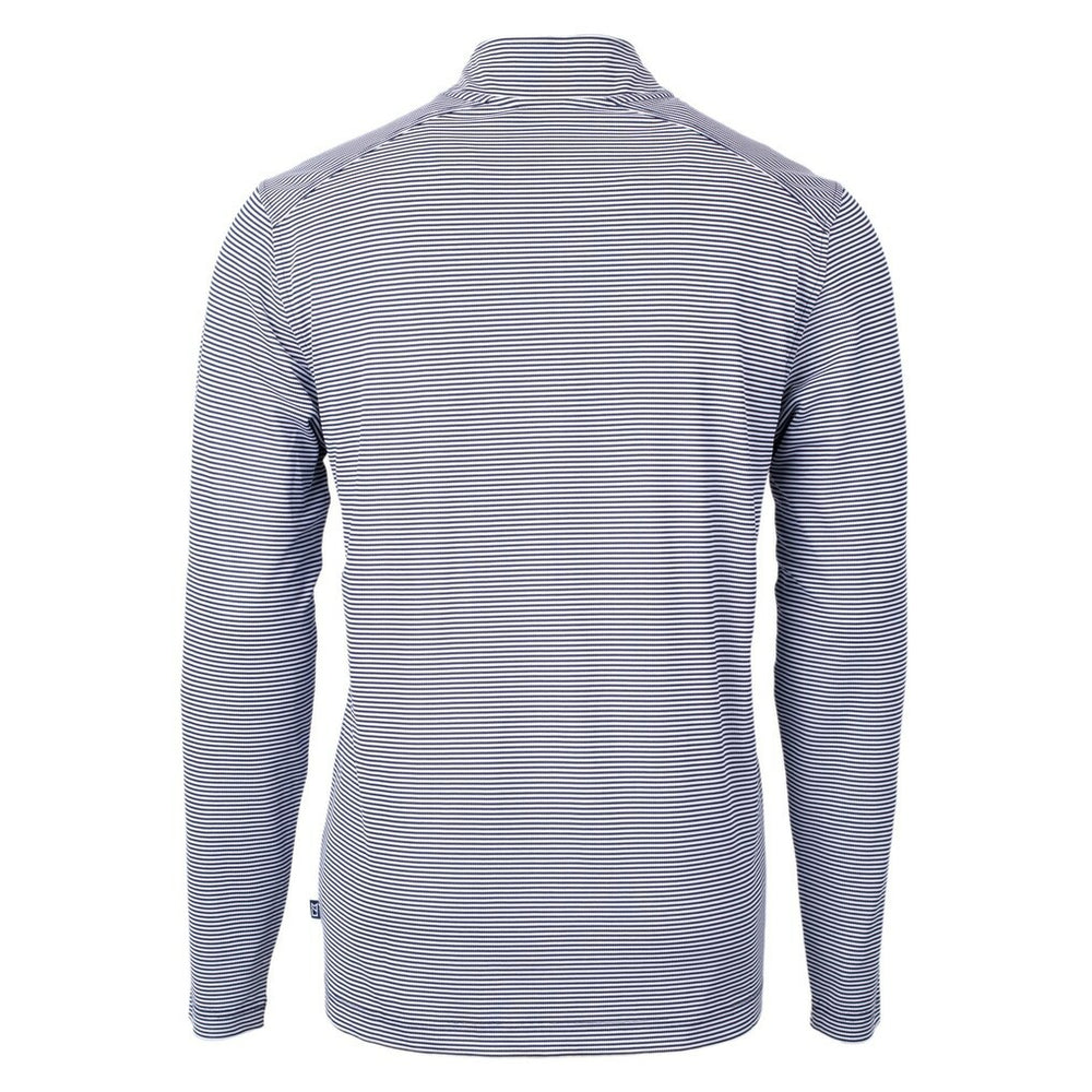 Cutter & Buck Virtue Eco Pique Micro Stripe Recycled Quarter-Zip Pullover Top - New Orleans Saints Pullover