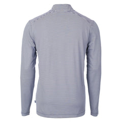 Cutter & Buck Virtue Eco Pique Micro Stripe Recycled Quarter-Zip Pullover Top - New Orleans Saints Pullover