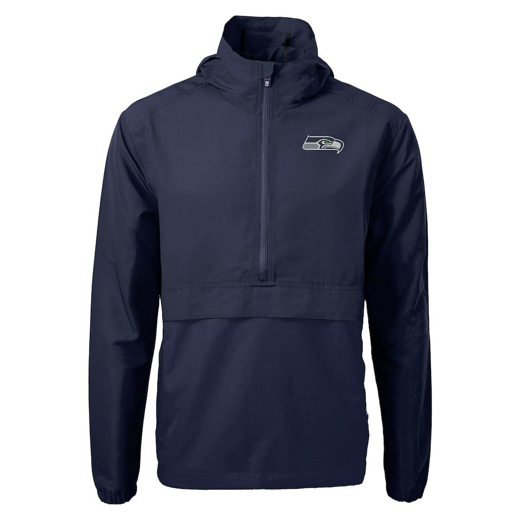 Cutter & Buck Charter Eco Recycled Anorak Half-Zip Jacket - Seattle Seahawks Jackets