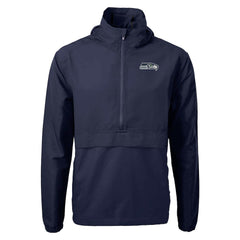 Cutter & Buck Charter Eco Recycled Anorak Half-Zip Jacket - Seattle Seahawks Jackets