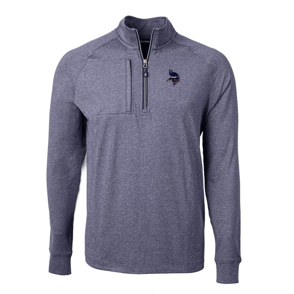 Cutter & Buck Adapt Eco Knit Quarter-Zip Pullover Top - Minnesota Vikings Pullover