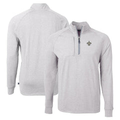 Cutter & Buck Adapt Eco Knit Quarter-Zip Pullover Top - New Orleans Saints Pullover