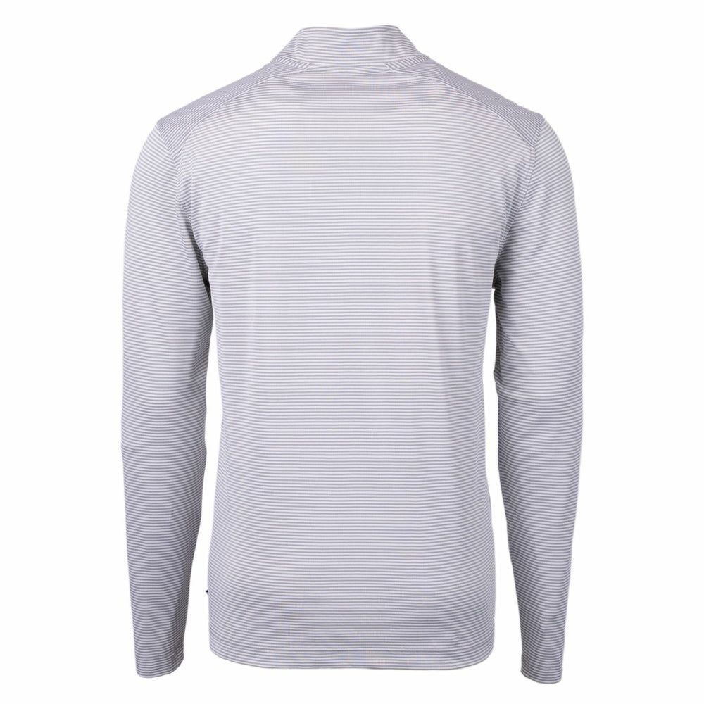 Cutter & Buck Virtue Eco Pique Micro Stripe Recycled Quarter-Zip Pullover Top - Tampa Bay Buccaneers Pullover