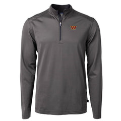 Cutter & Buck Virtue Eco Pique Micro Stripe Recycled Quarter-Zip Pullover Top - Washington Commanders Pullover