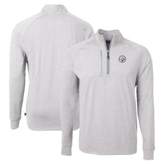 Cutter & Buck Adapt Eco Knit Quarter-Zip Pullover Top - Pittsburgh Steelers Pullover