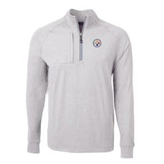 Cutter & Buck Adapt Eco Knit Quarter-Zip Pullover Top - Pittsburgh Steelers Pullover