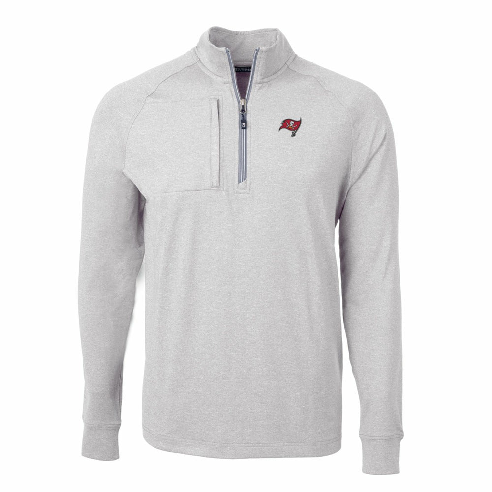 Cutter & Buck Adapt Eco Knit Quarter-Zip Pullover Top - Tampa Bay Buccaneers Pullover