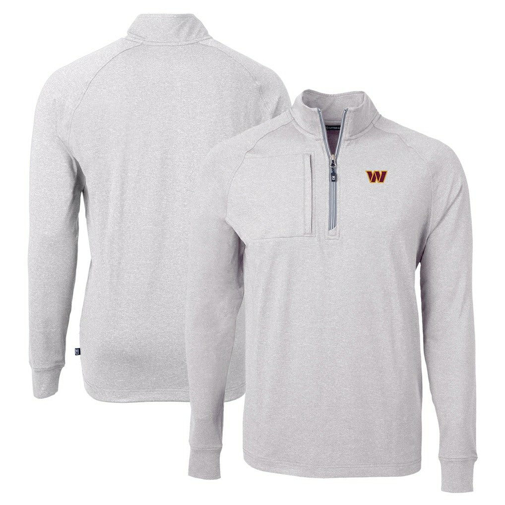 Cutter & Buck Adapt Eco Knit Quarter-Zip Pullover Top - Washington Commanders Pullover