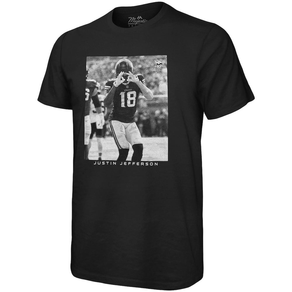 Justin Jefferson  Majestic Threads Oversized Player Image T-Shirt - Minnesota Vikings T-shirts