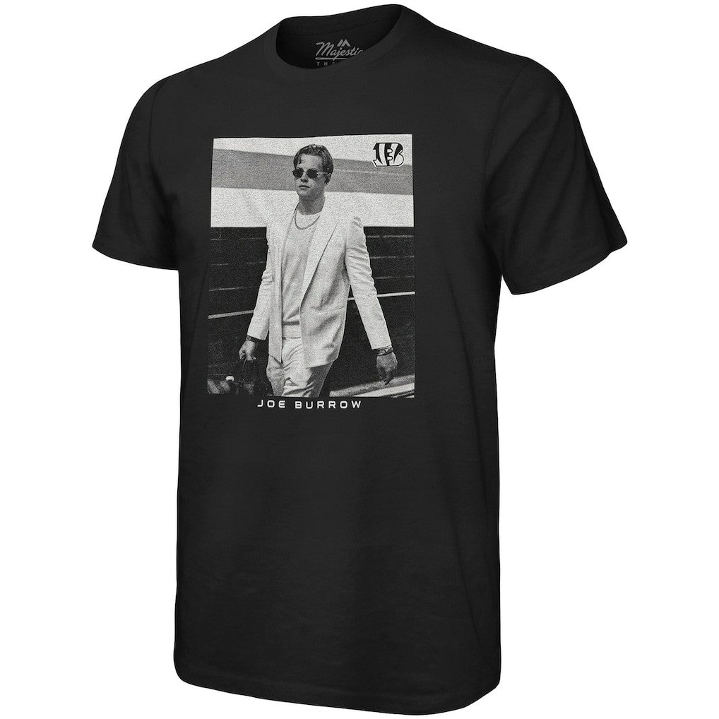 Joe Burrow  Majestic Threads Oversized Player Image T-Shirt - Cincinnati Bengals T-shirts
