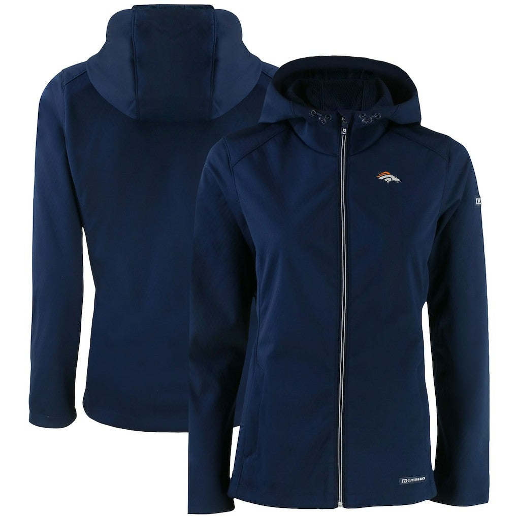 Cutter & Buck Women's Evoke Eco Softshell Recycled Full-Zip Hooded Jacket - Denver Broncos Jackets