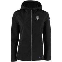 Cutter & Buck Women's Evoke Eco Softshell Recycled Full-Zip Hooded Jacket - Las Vegas Raiders Jackets