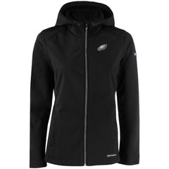 Cutter & Buck Women's Evoke Eco Softshell Recycled Full-Zip Hooded Jacket - Philadelphia Eagles Jackets