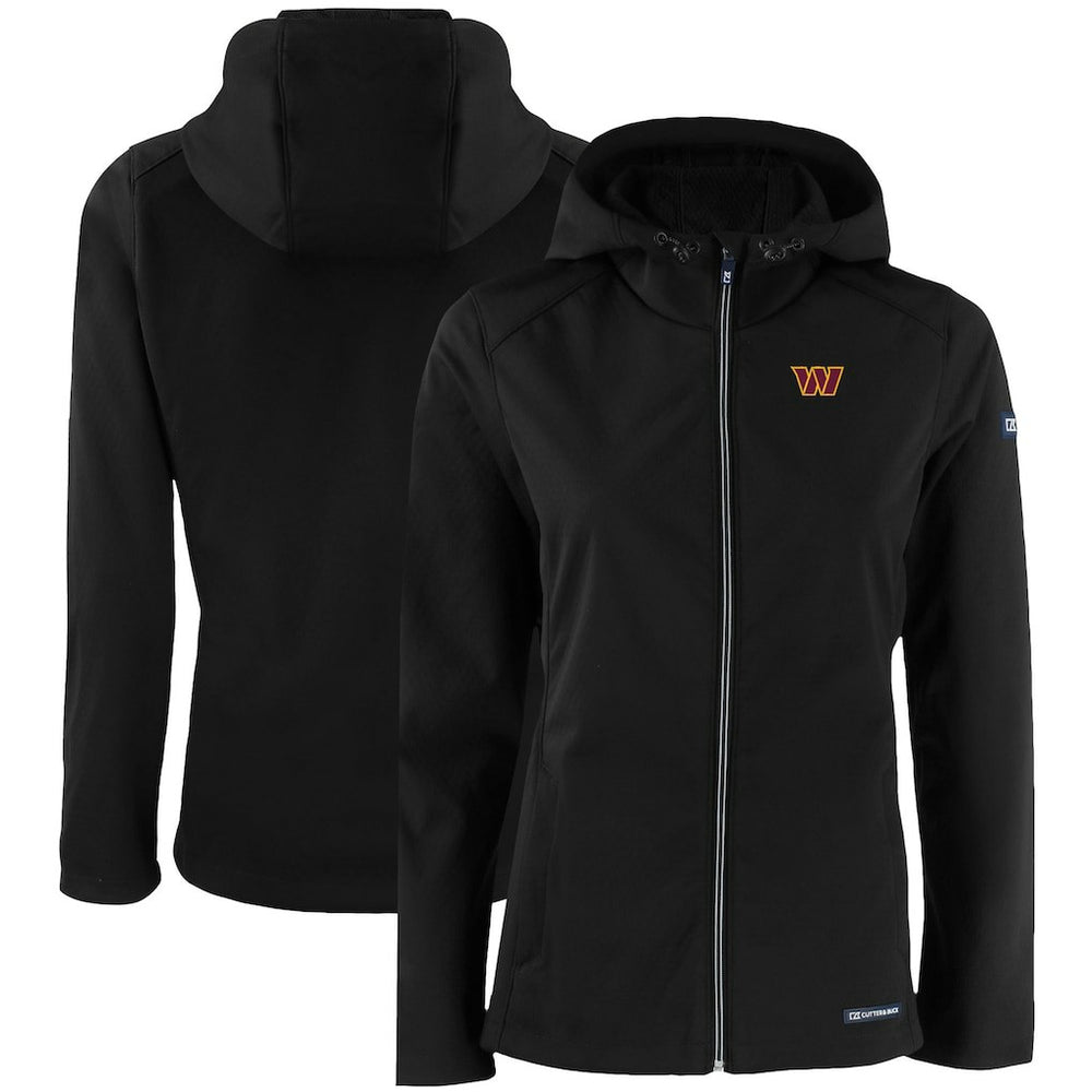 Cutter & Buck Women's Evoke Eco Softshell Recycled Full-Zip Hooded Jacket - Washington Commanders Jackets