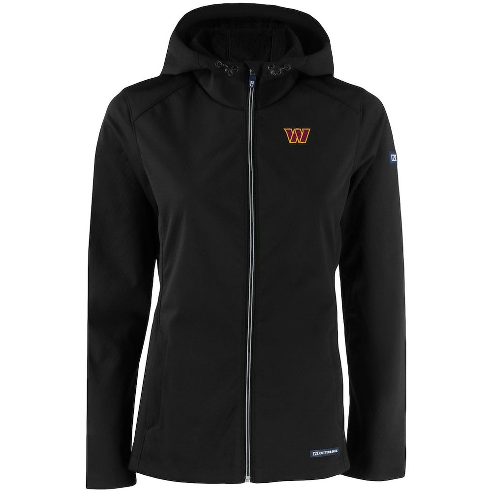 Cutter & Buck Women's Evoke Eco Softshell Recycled Full-Zip Hooded Jacket - Washington Commanders Jackets