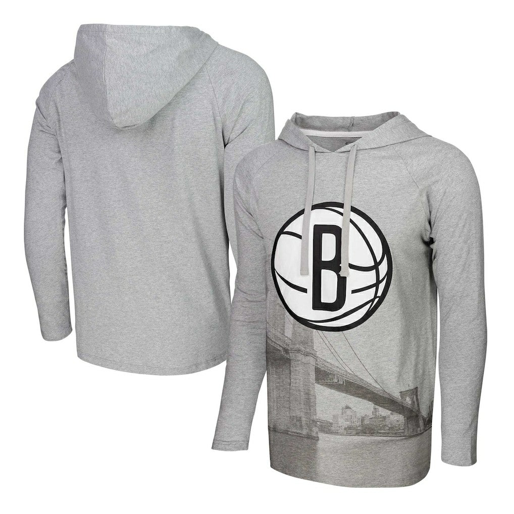 Brooklyn Nets Stadium Essentials Atrium Raglan Long Sleeve Hoodie T-Shirt