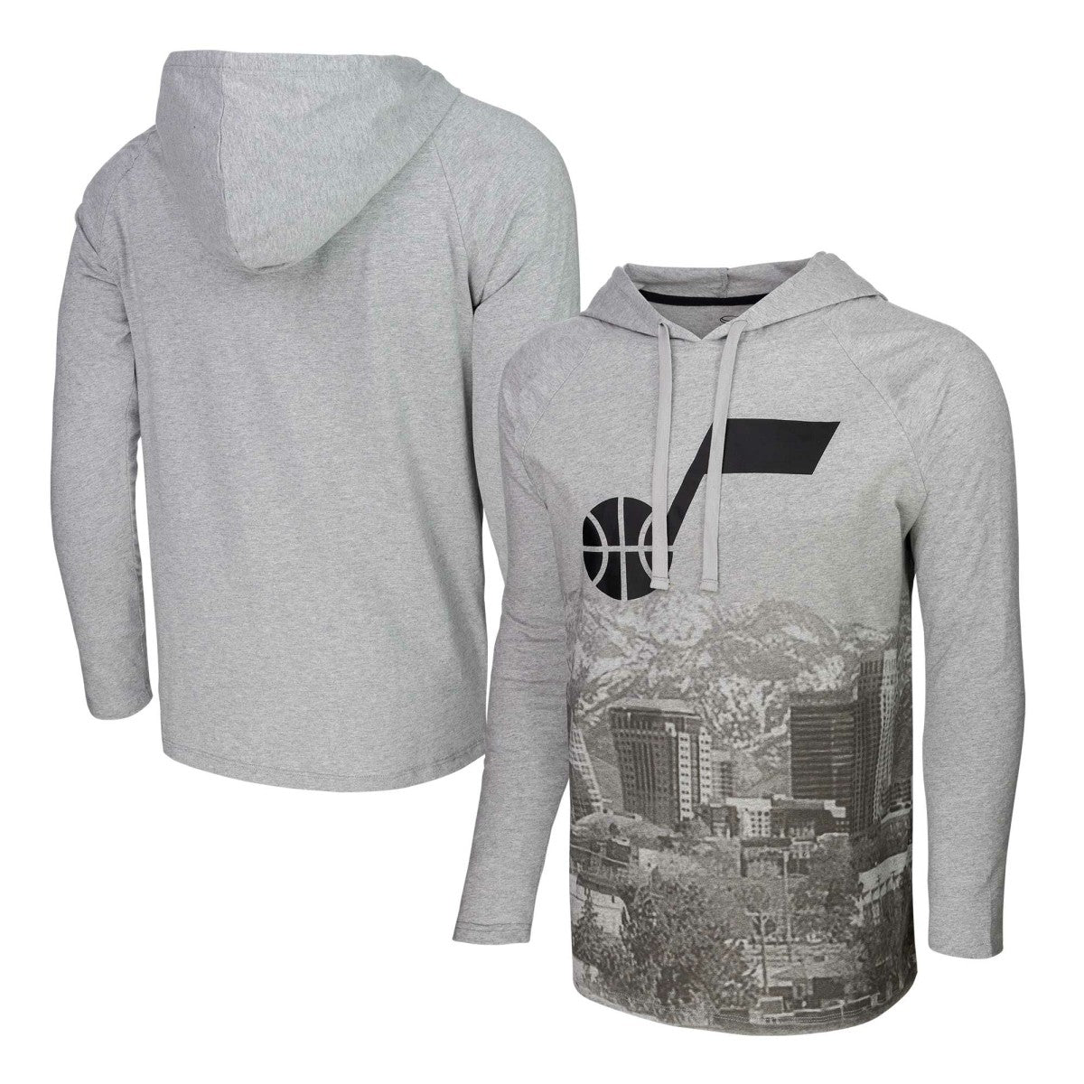Utah Jazz Stadium Essentials Atrium Raglan Long Sleeve Hoodie T-Shirt