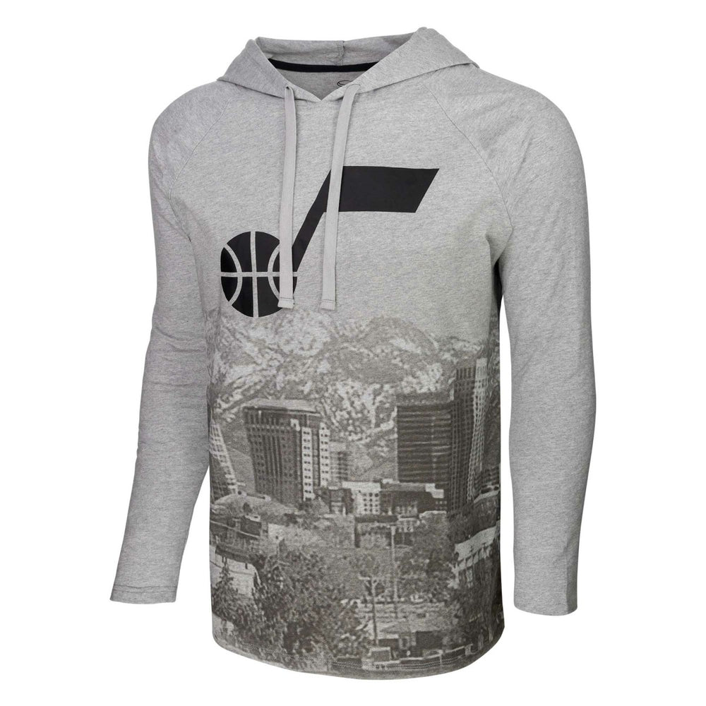Utah Jazz Stadium Essentials Atrium Raglan Long Sleeve Hoodie T-Shirt