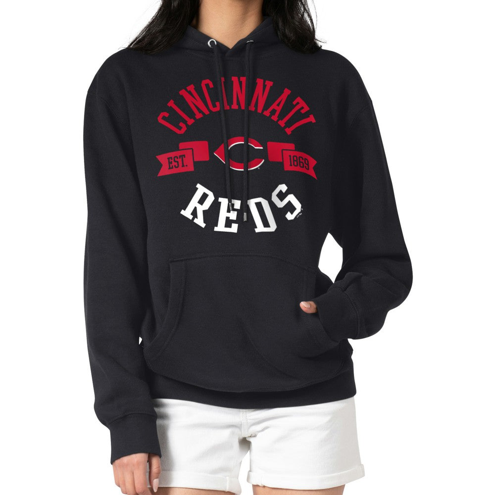 Black Cincinnati Reds G-III 4Her by Carl Banks Women's City Graphic Pullover Hoodie