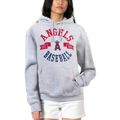 Heather Gray Los Angeles Angels G-III 4Her by Carl Banks Women's City Graphic Pullover Hoodie