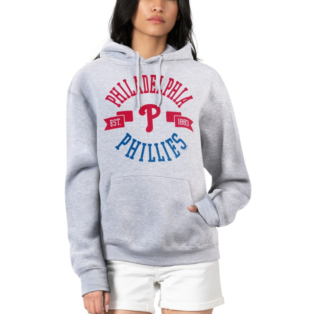 Heather Gray Philadelphia Phillies G-III 4Her by Carl Banks Women's City Graphic Pullover Hoodie