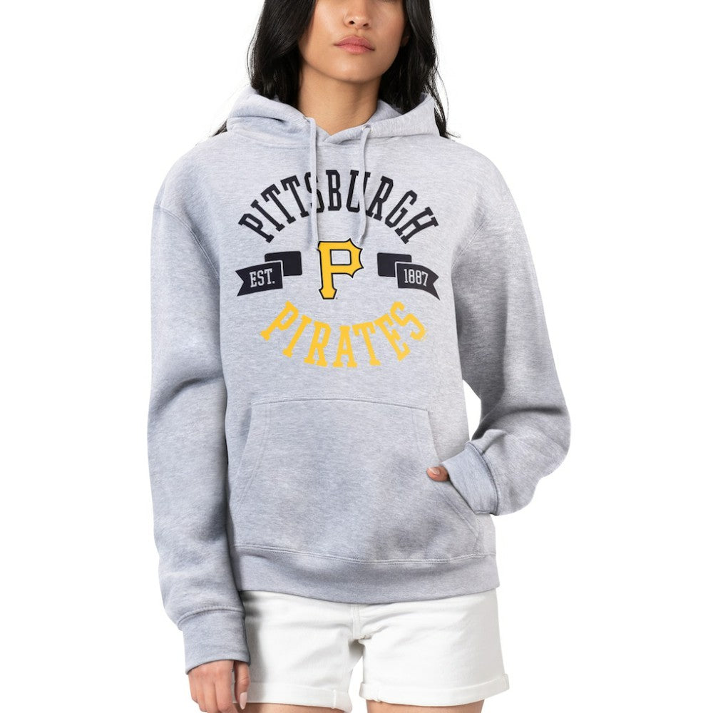 Heather Gray Pittsburgh Pirates G-III 4Her by Carl Banks Women's City Graphic Pullover Hoodie