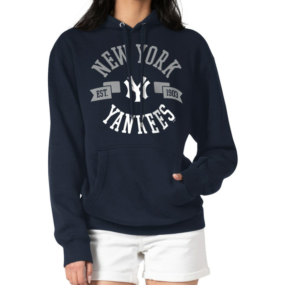 Navy New York Yankees G-III 4Her by Carl Banks Women's City Graphic Pullover Hoodie